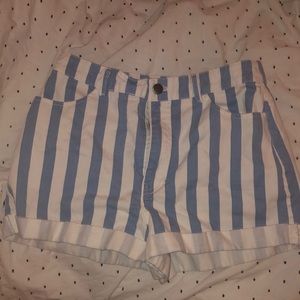 Pinstripe high waisted F21 shorts